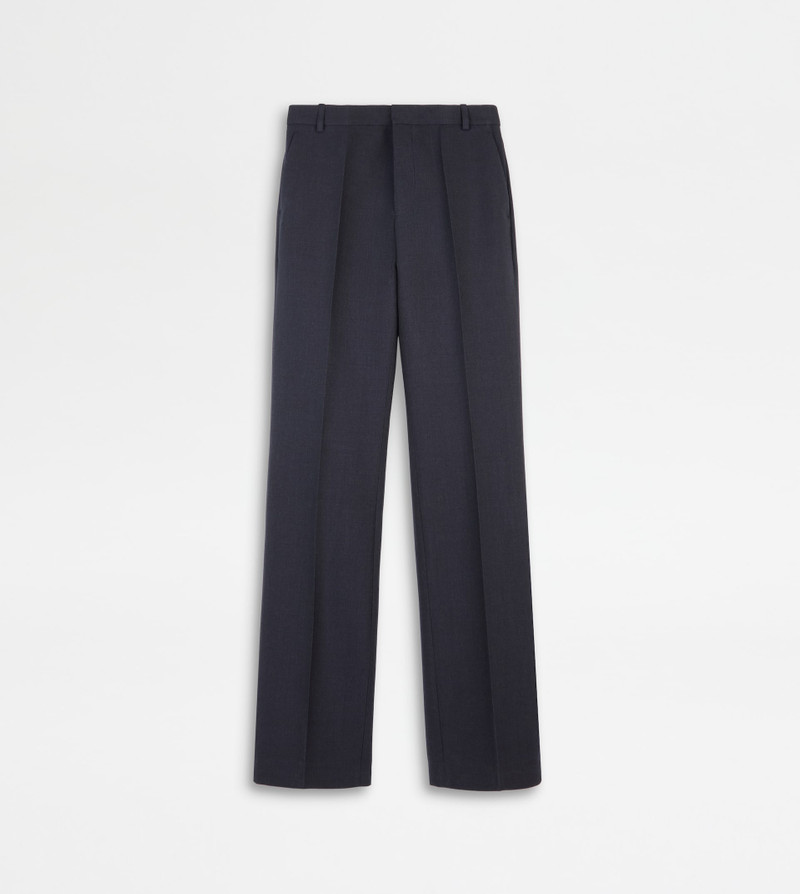 PANTS IN WOOL GABARDINE - BLUE 1