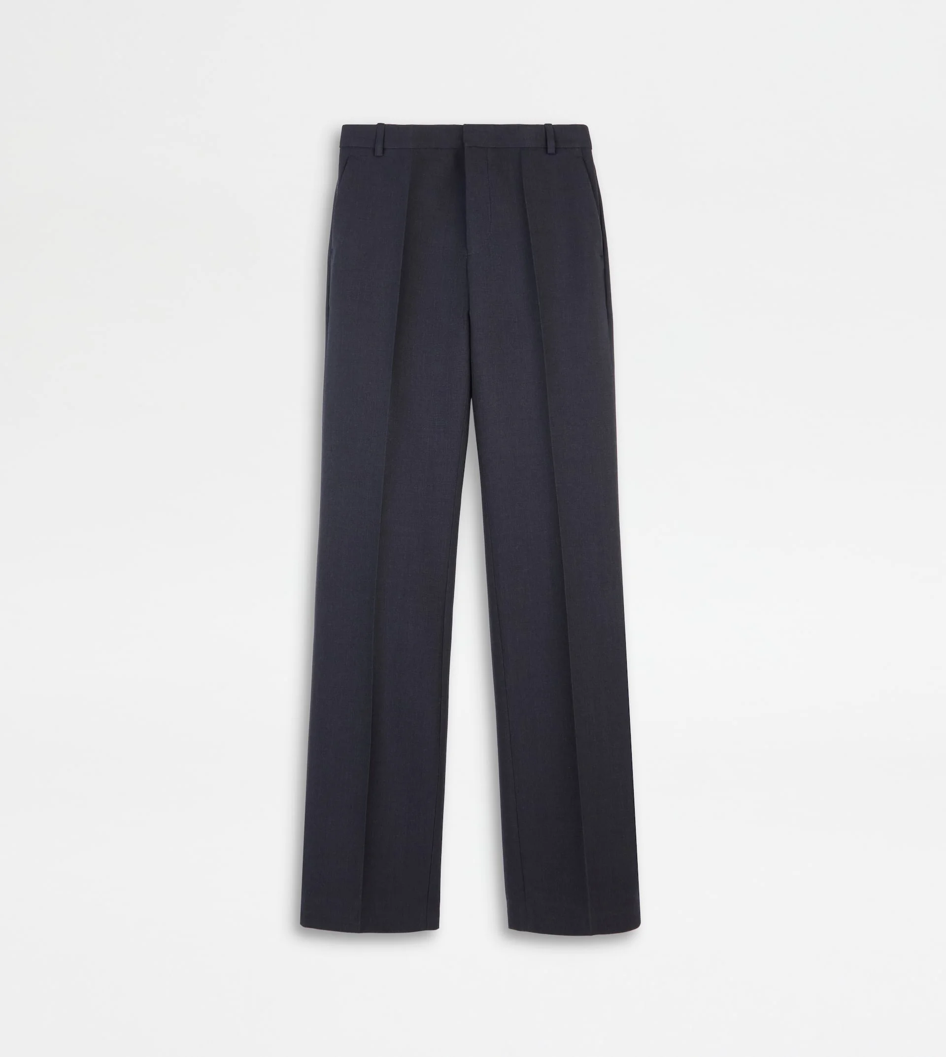 PANTS IN WOOL GABARDINE - BLUE - 1