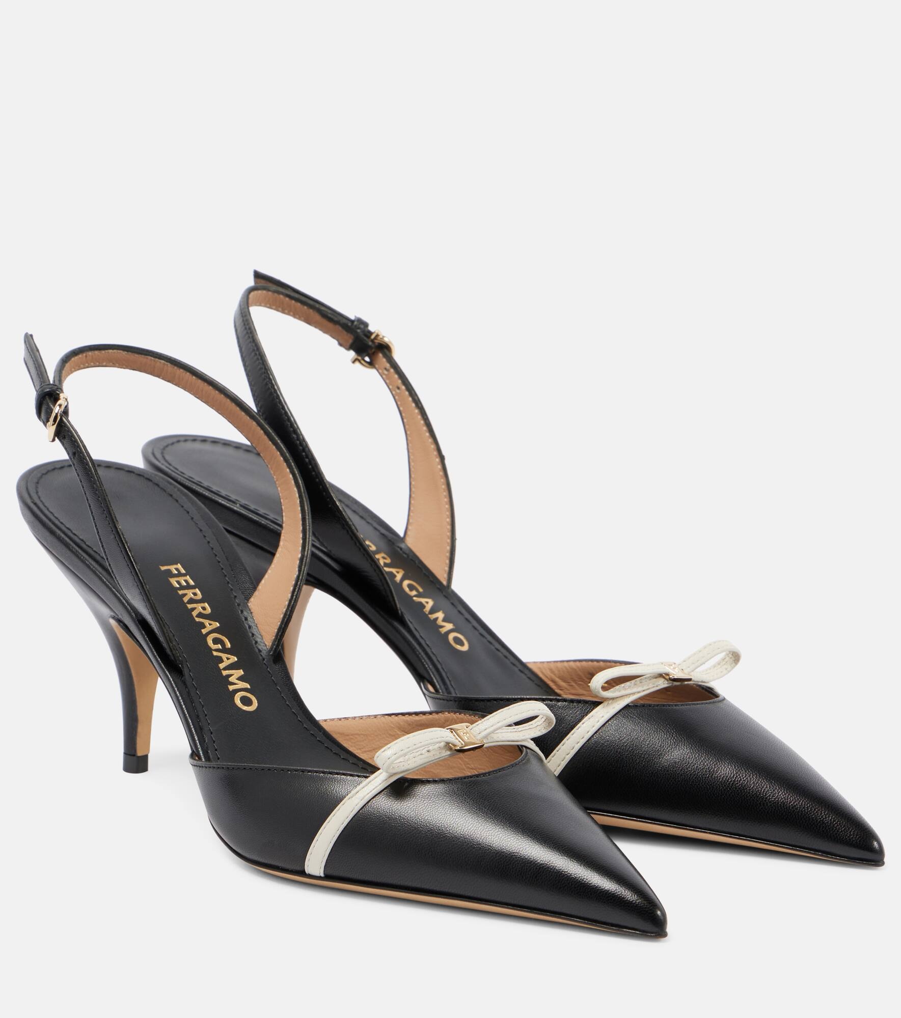Gylla 70 leather slingback pumps - 1
