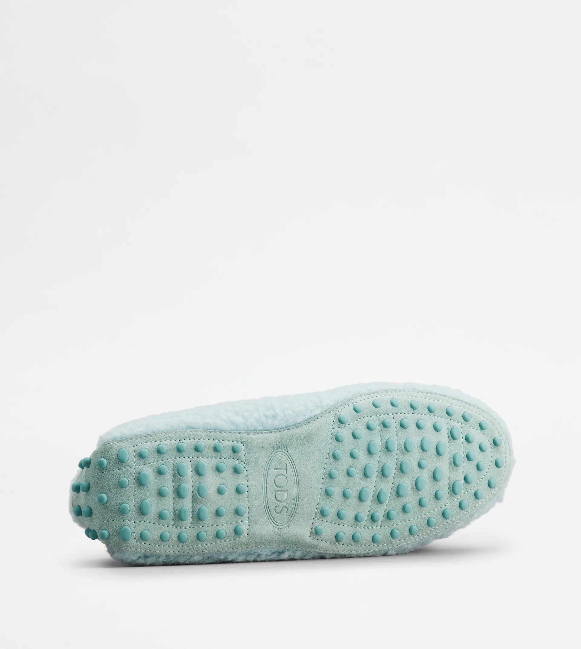 GOMMINO DRIVING SHOES IN WOOL AND SUEDE - LIGHT BLUE - 4