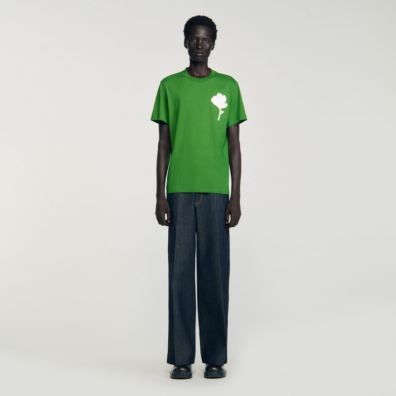 Sandro T-SHIRT WITH FLOWER PATCH outlook