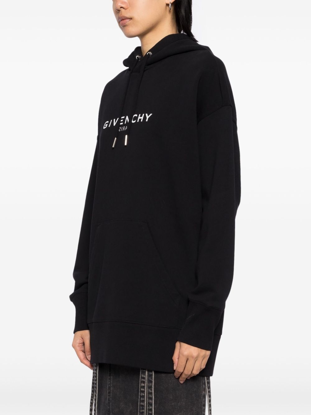 logo-printed hoodie - 3