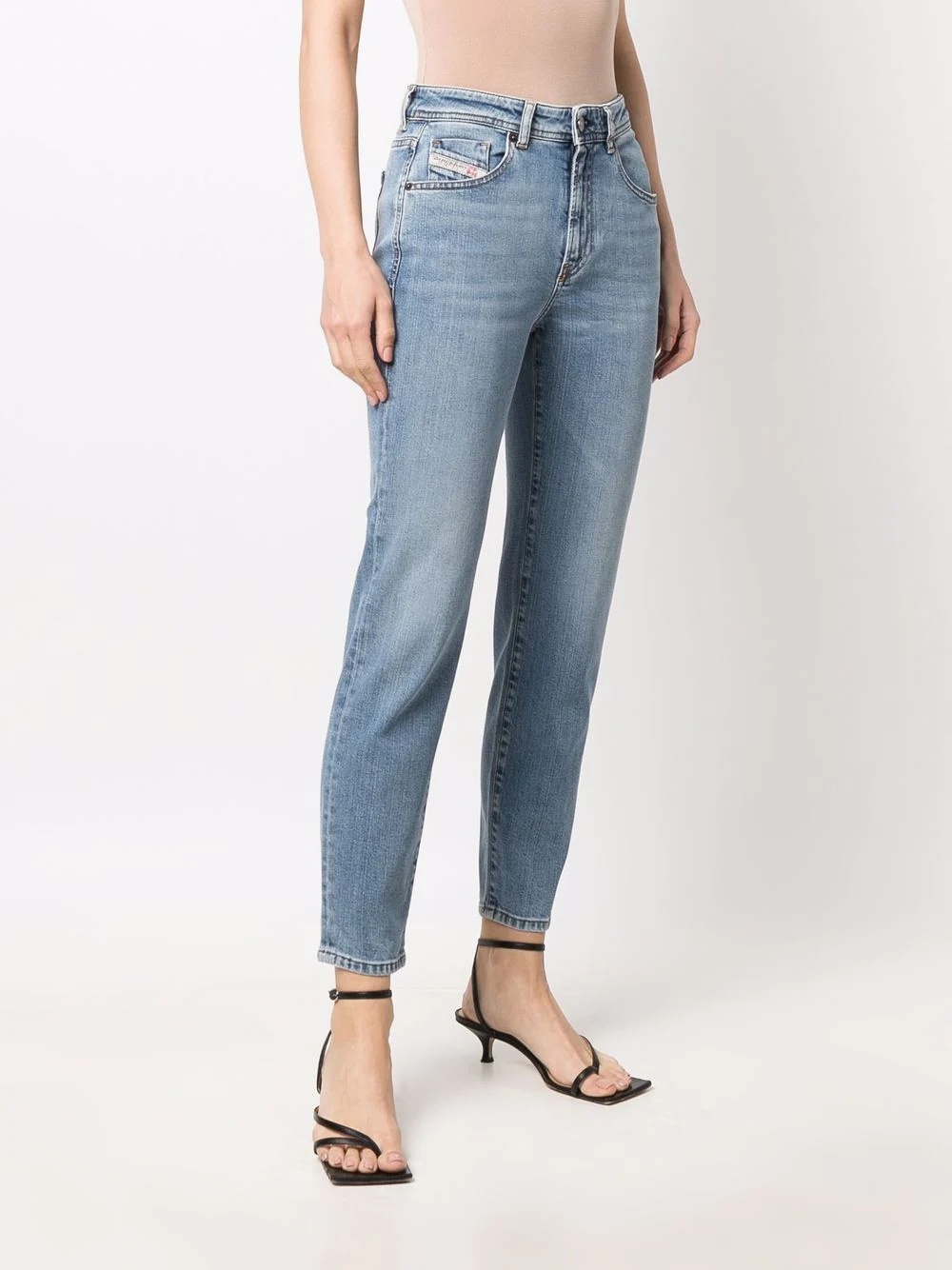 high-rise slim-cut jeans - 3