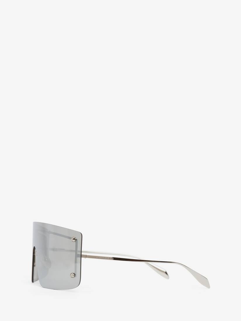 Spike Studs Mask Sunglasses in Silver - 3