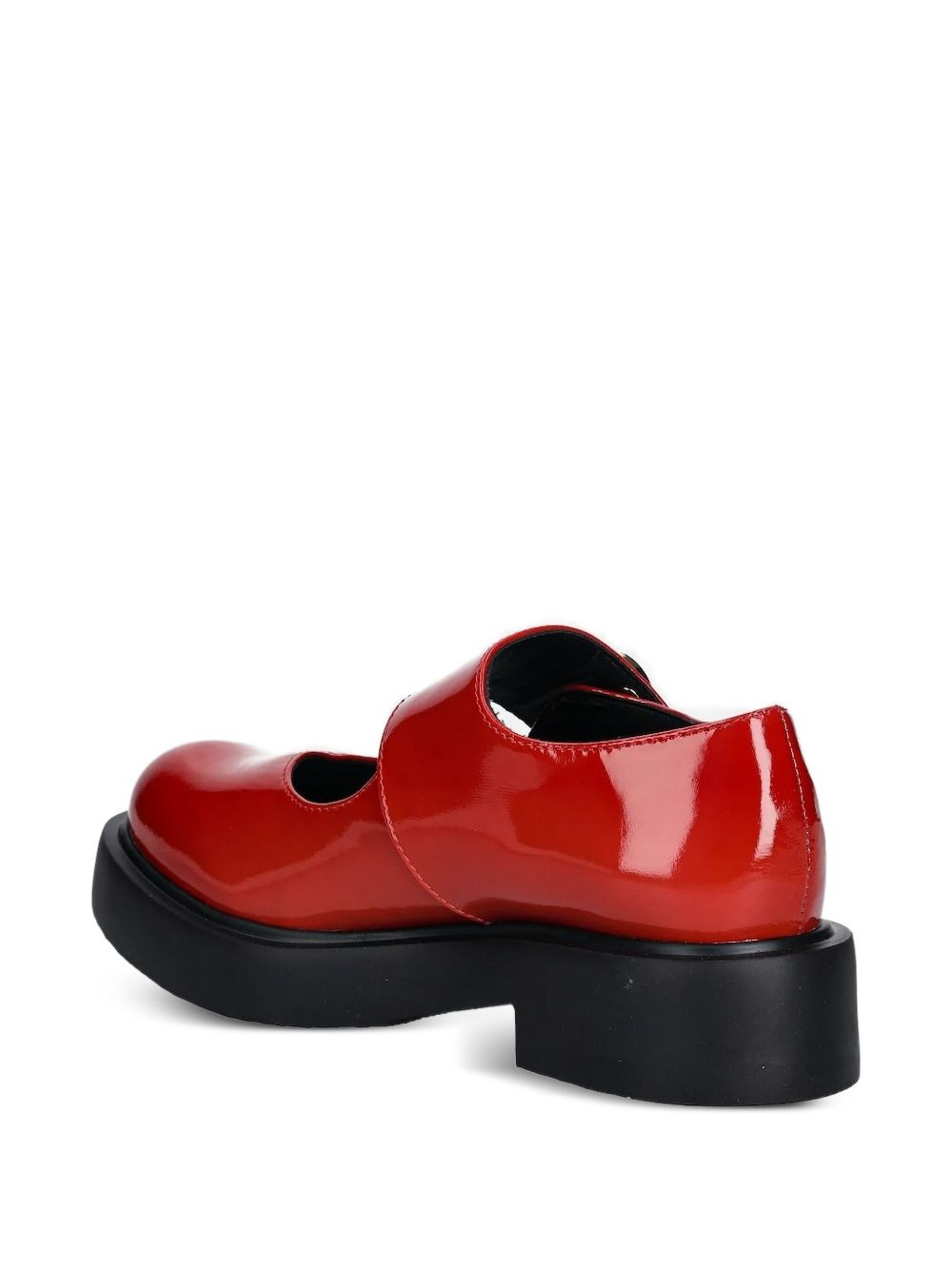 heart-buckle patent-leather flats - 2