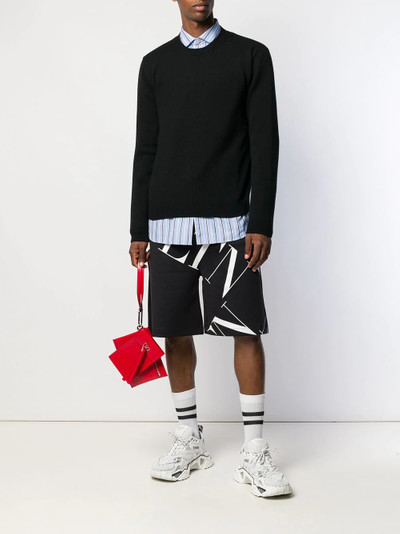 Valentino contrast logo print shorts outlook