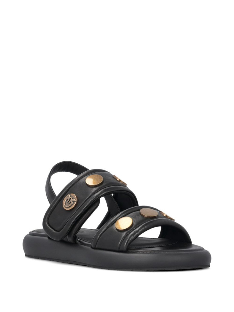 PINKO studded leather sandals outlook