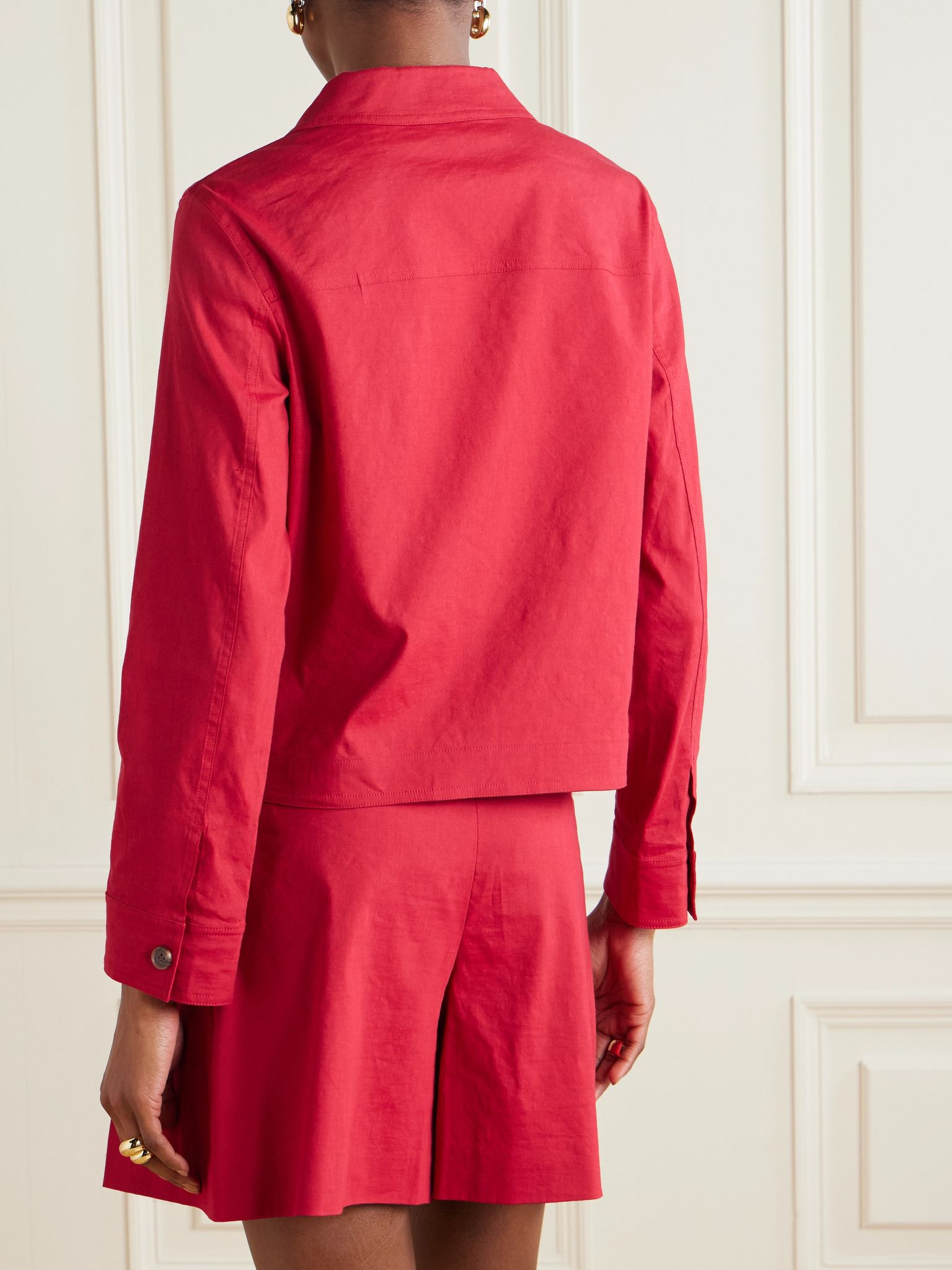 Linen-blend jacket Red - 3