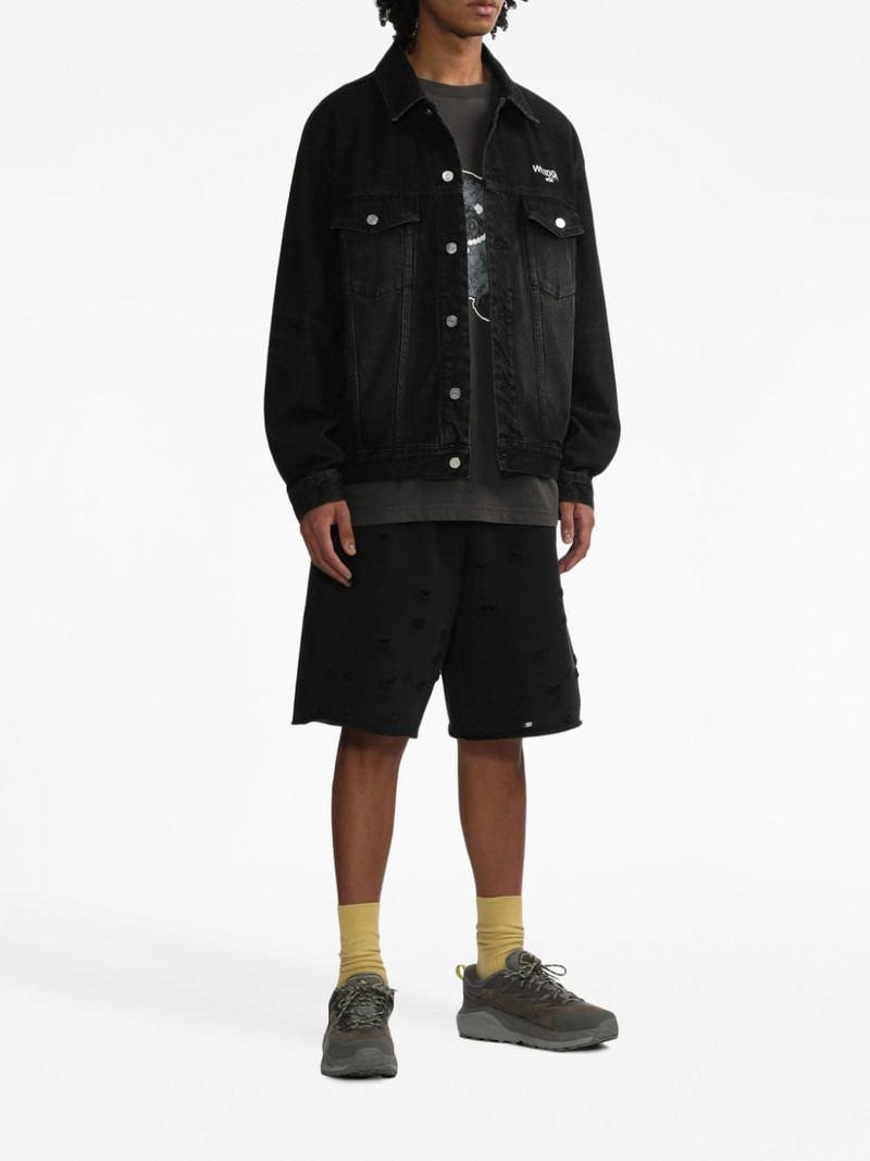 We11done logo-print denim jacket outlook
