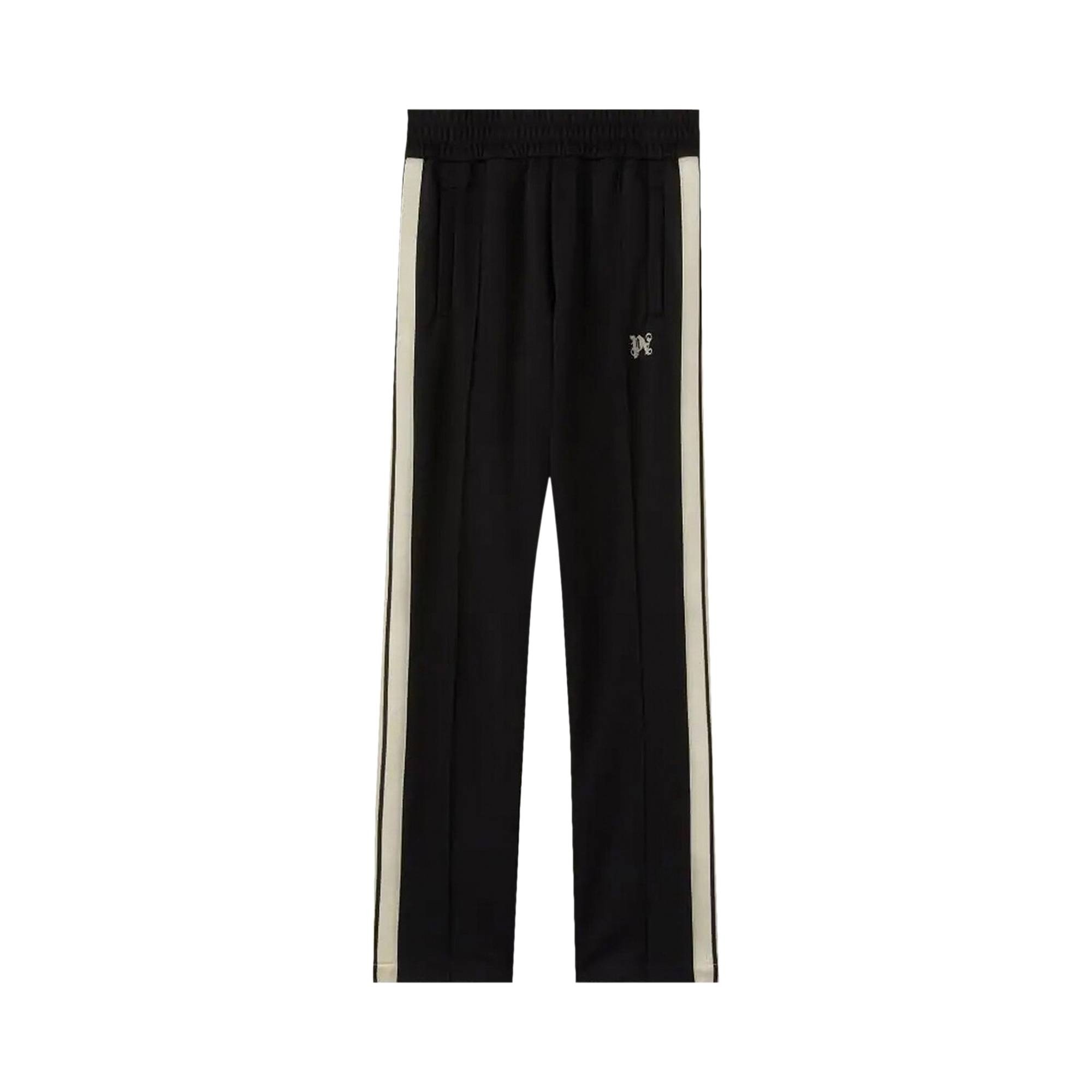 Palm Angels Monogram Track Pants 'Black/Off White' - 1