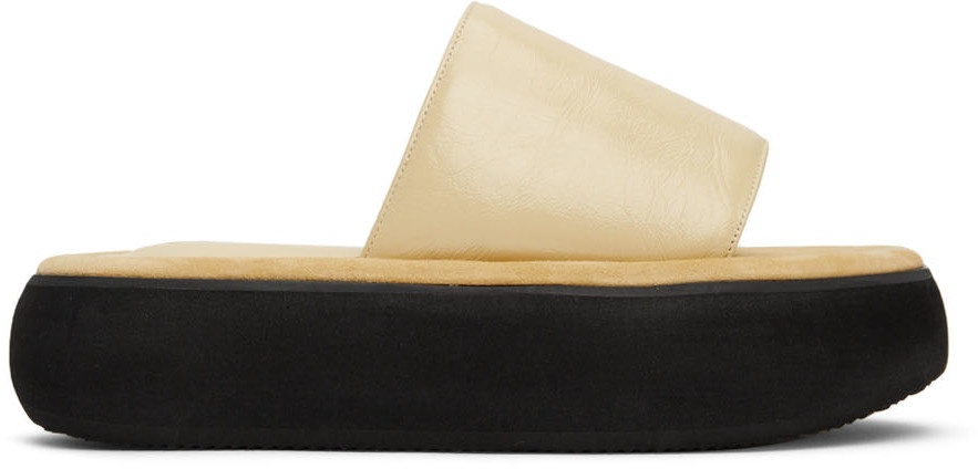 Yellow Boat Padded Platform Slides - 2