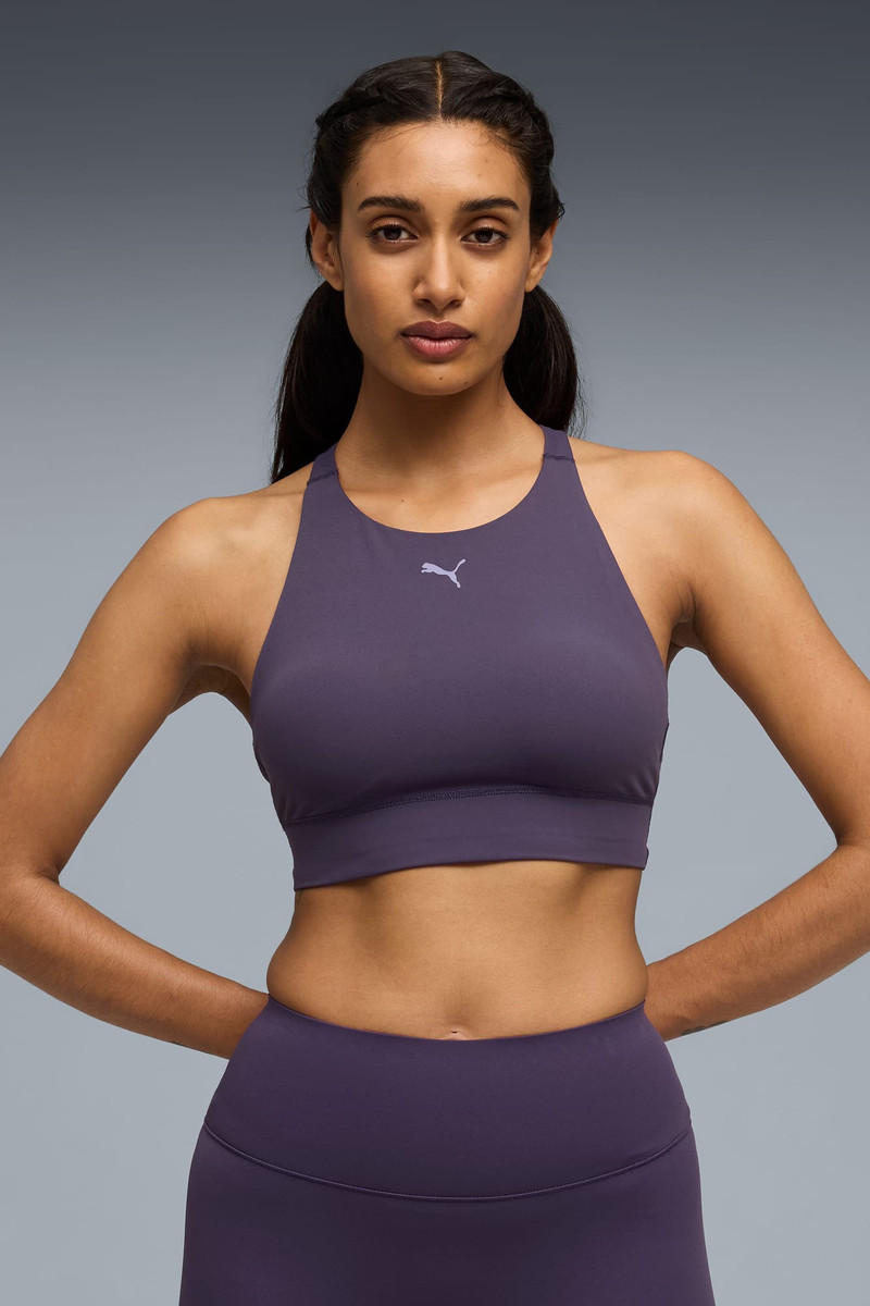 PUMA Shapeluxe High Neck Women's Moisture Wicking, Mid Impact Sports Bra outlook