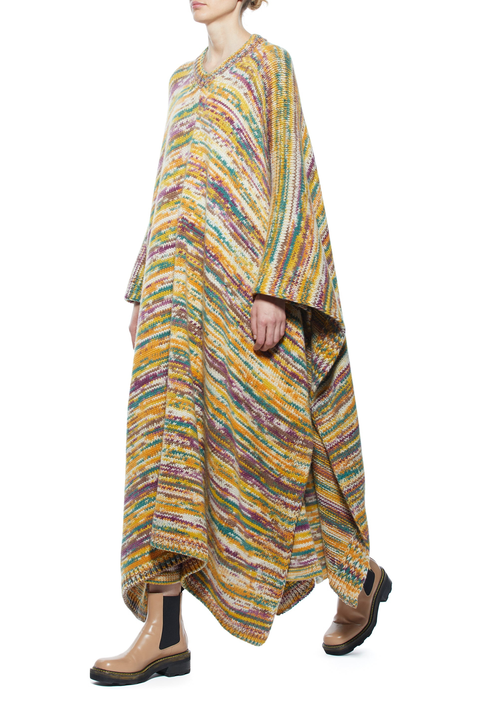 Lopez Poncho in Aran Cashmere - 6