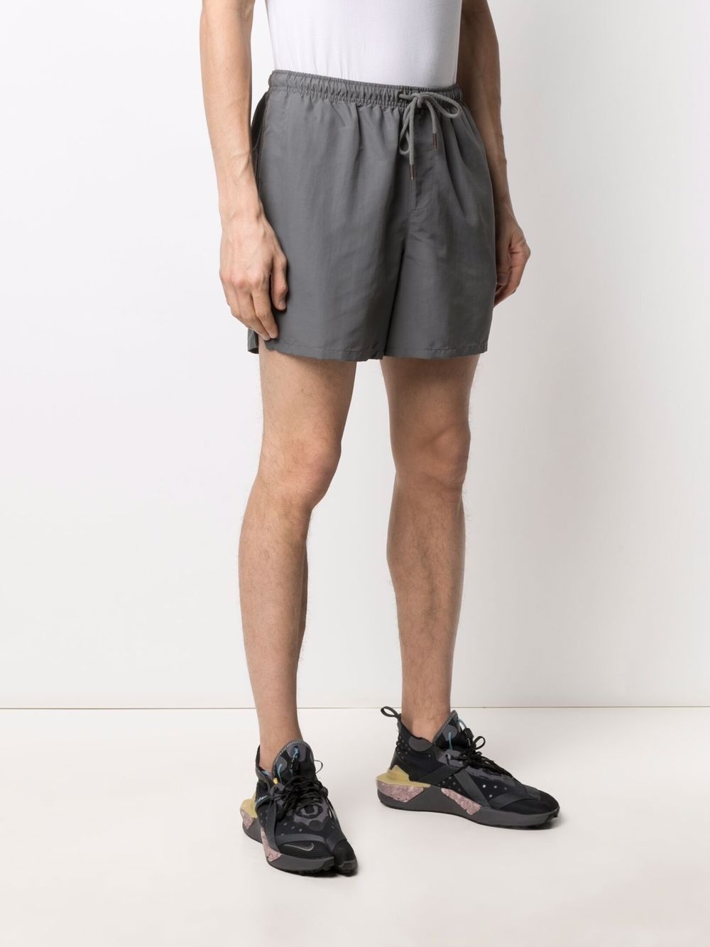 drawstring track shorts - 3