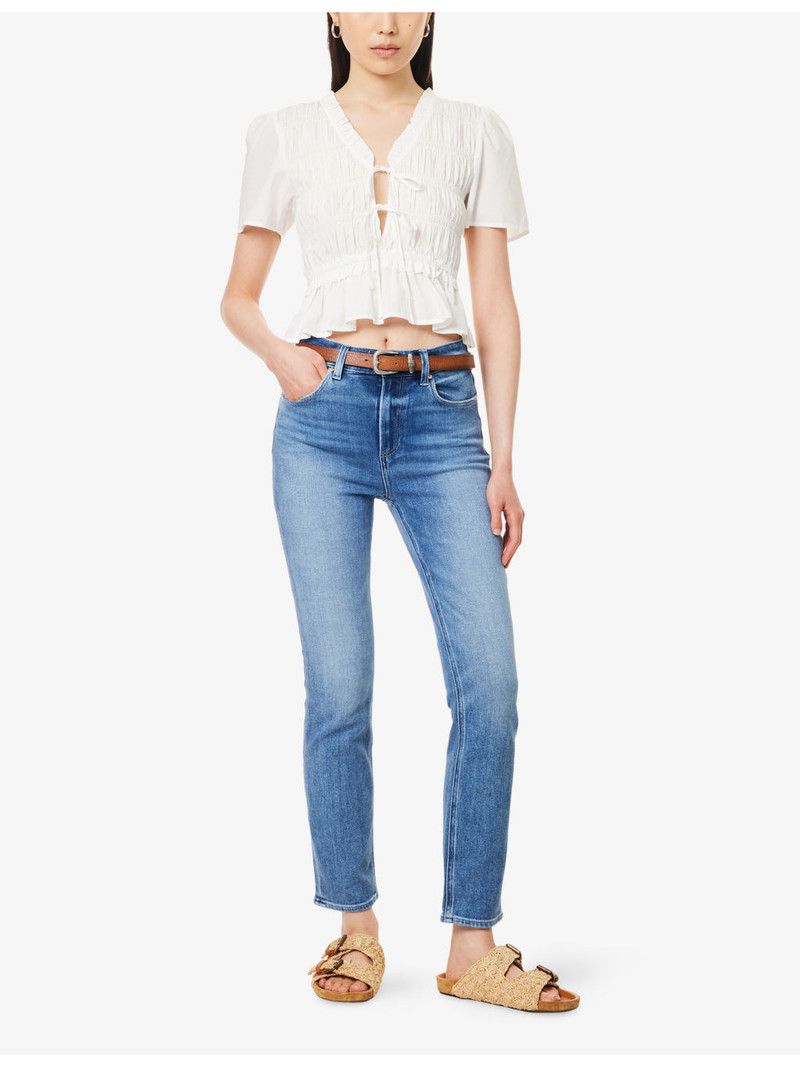 PAIGE Gemma Slim Cigarette-Leg High-Rise Stretch-Denim Jeans outlook