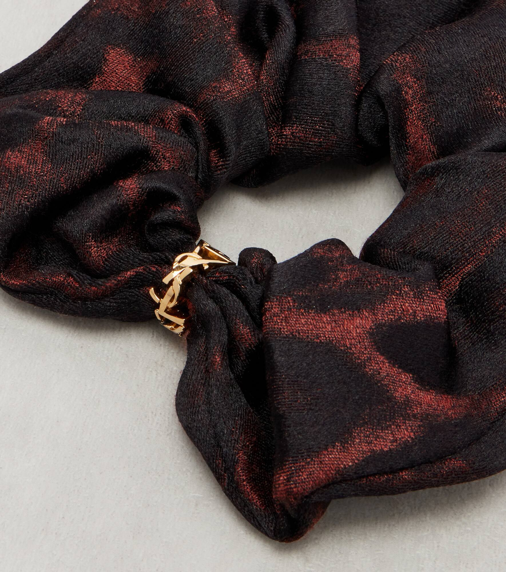 Printed silk and cashmere scrunchie - 2