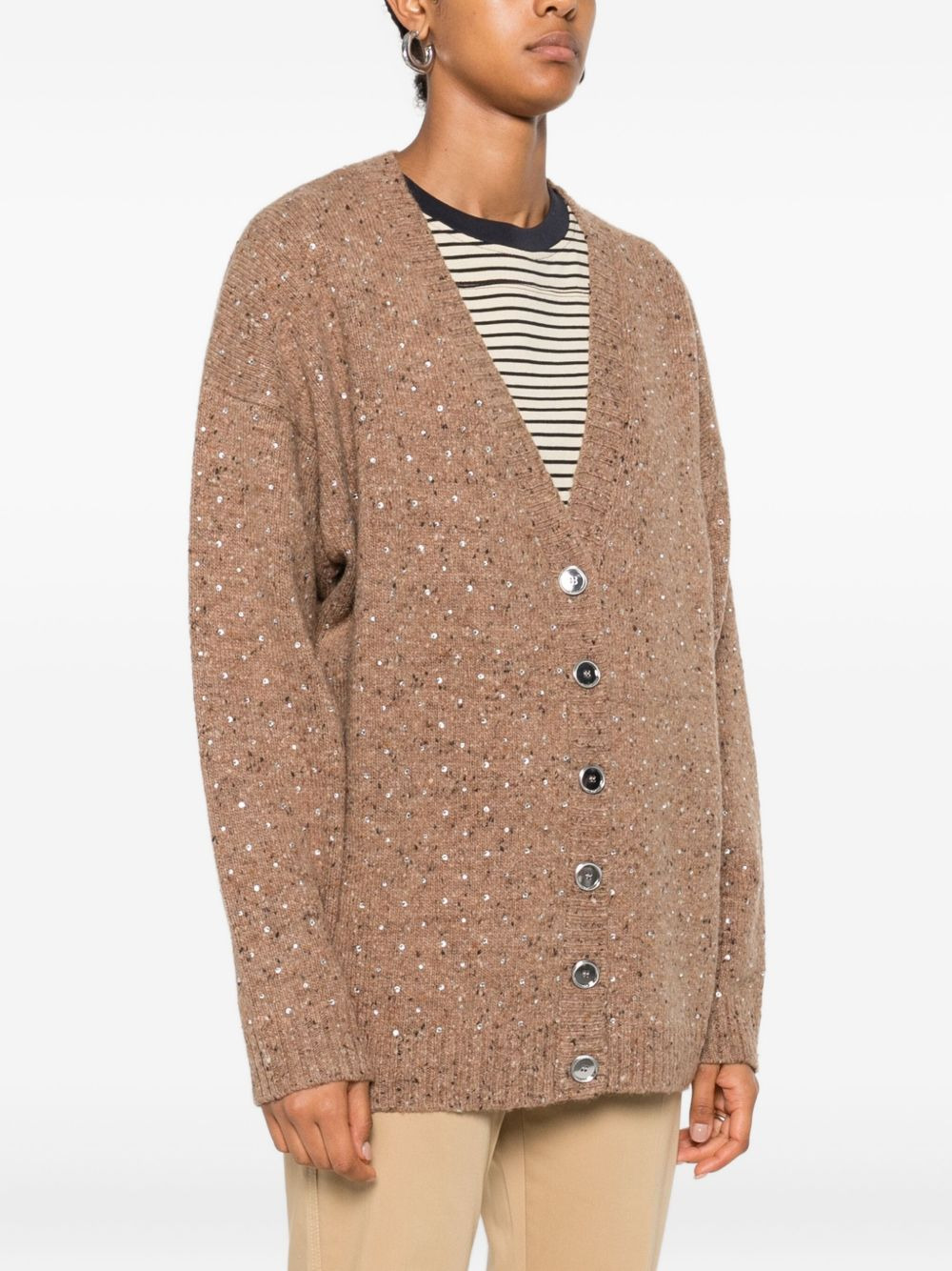 rhinestone-embellished cardigan - 3