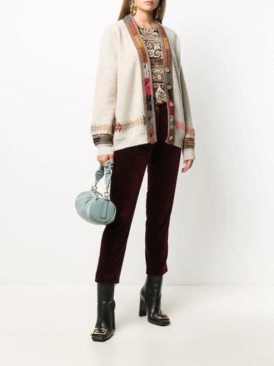 Etro contrast-embroidery cardigan outlook