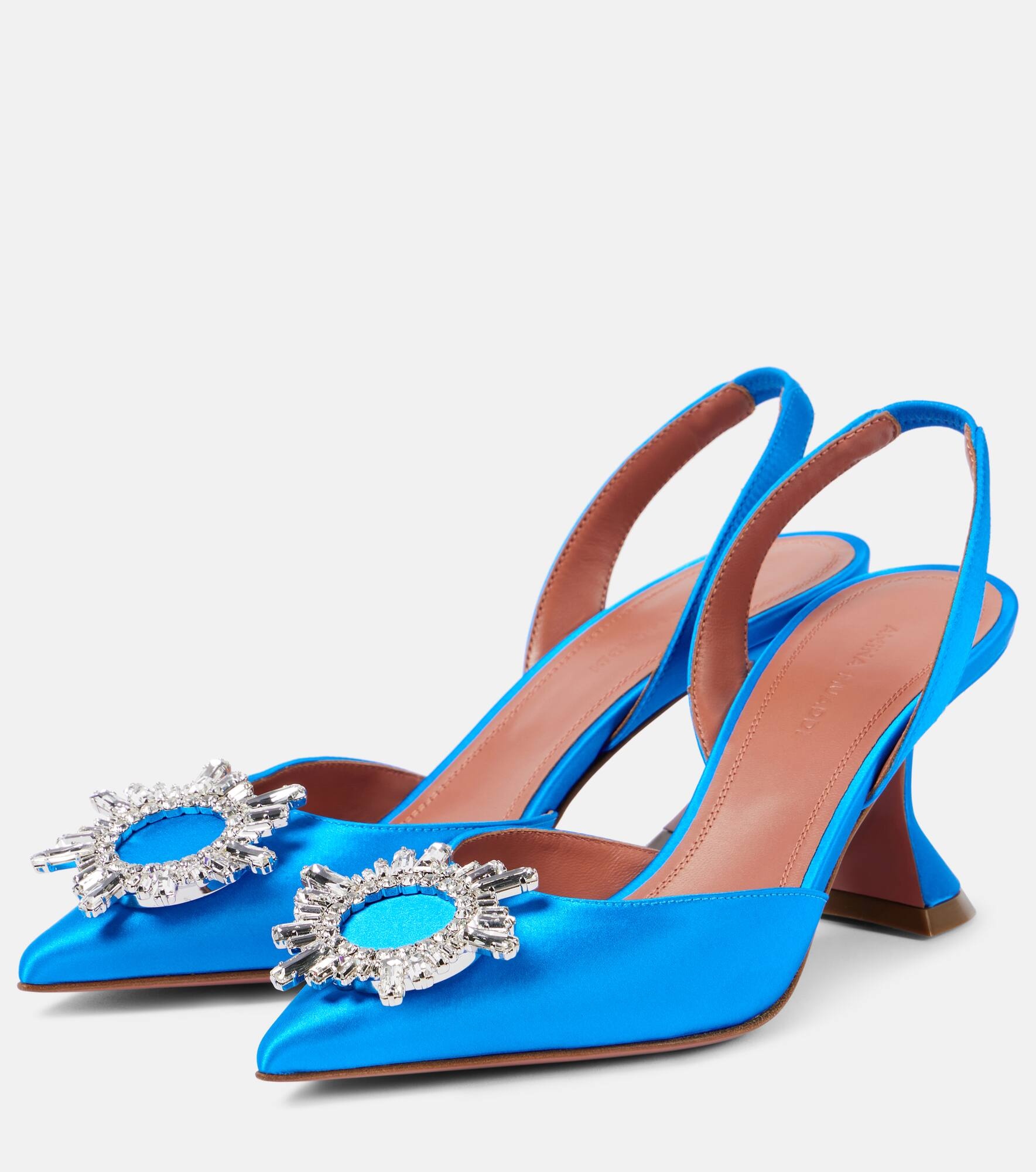 Begum 70 satin slingback pumps - 5