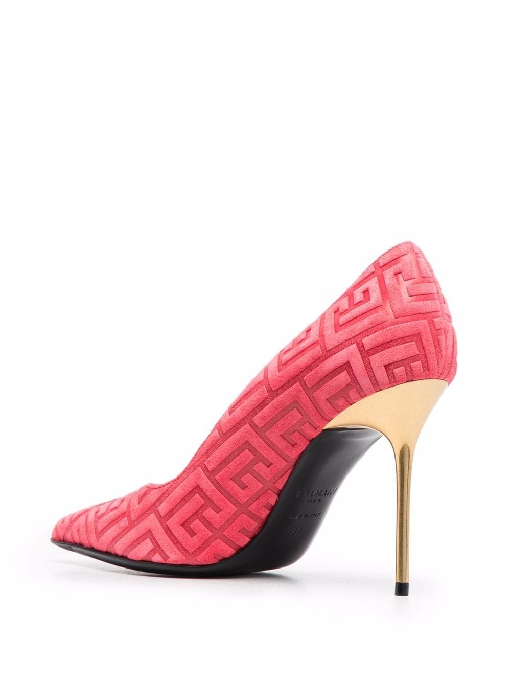 jacquard-logo pointed pumps - 3