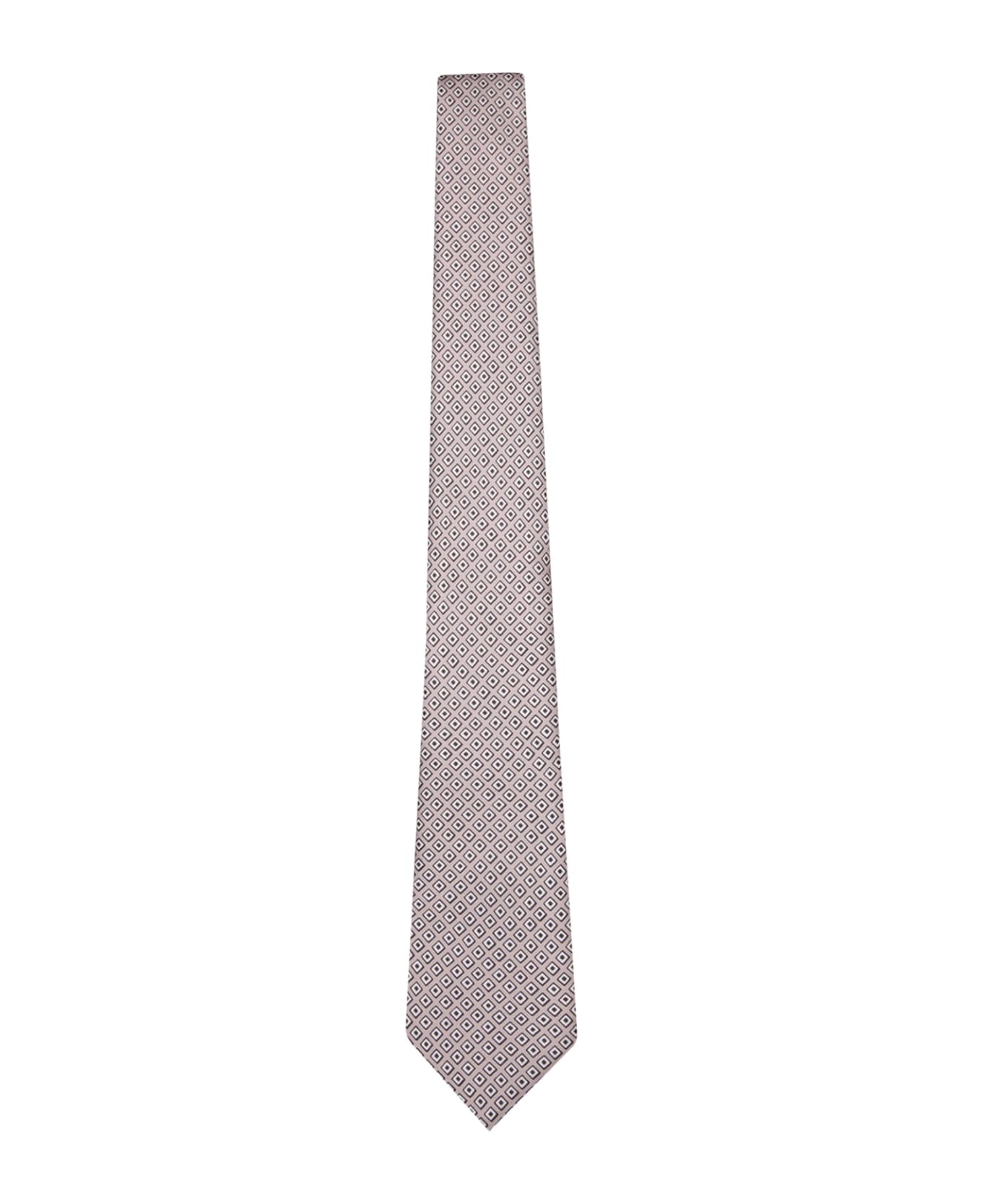 Taupe Geometric Tie - 1