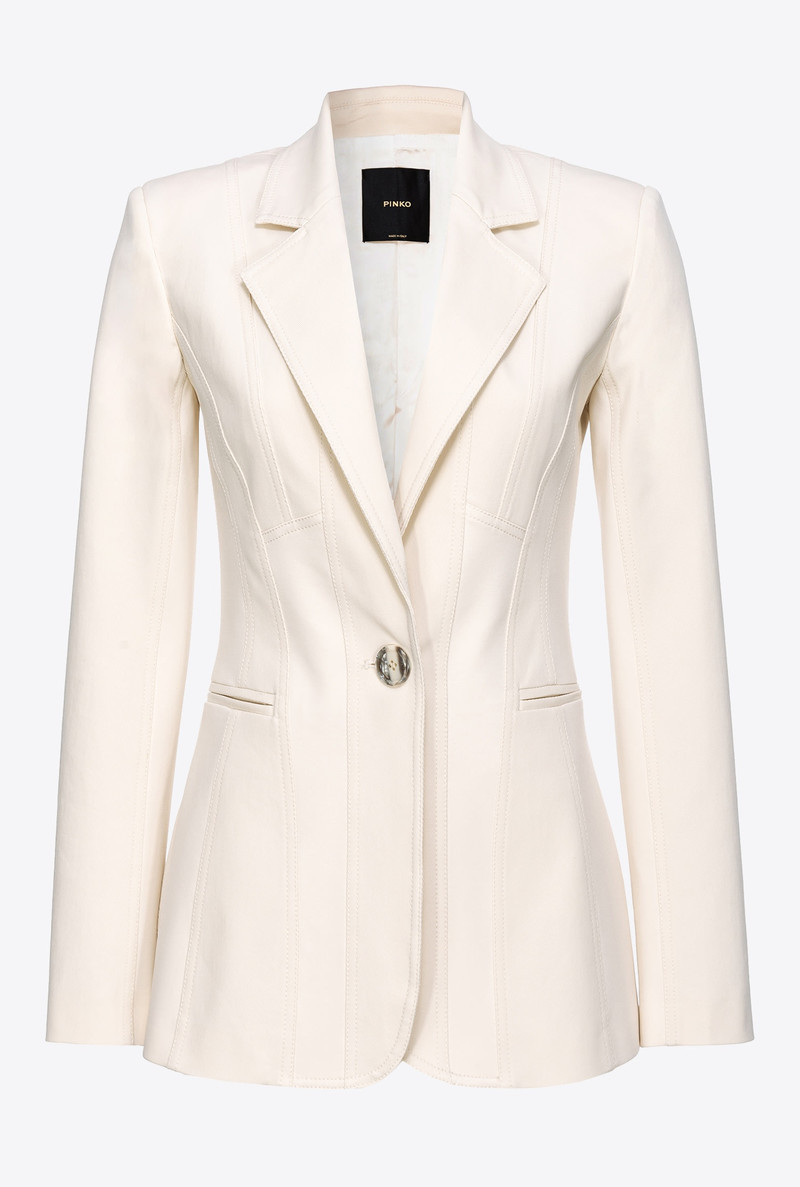 DUAL-FABRIC SINGLE-BREASTED BLAZER 1