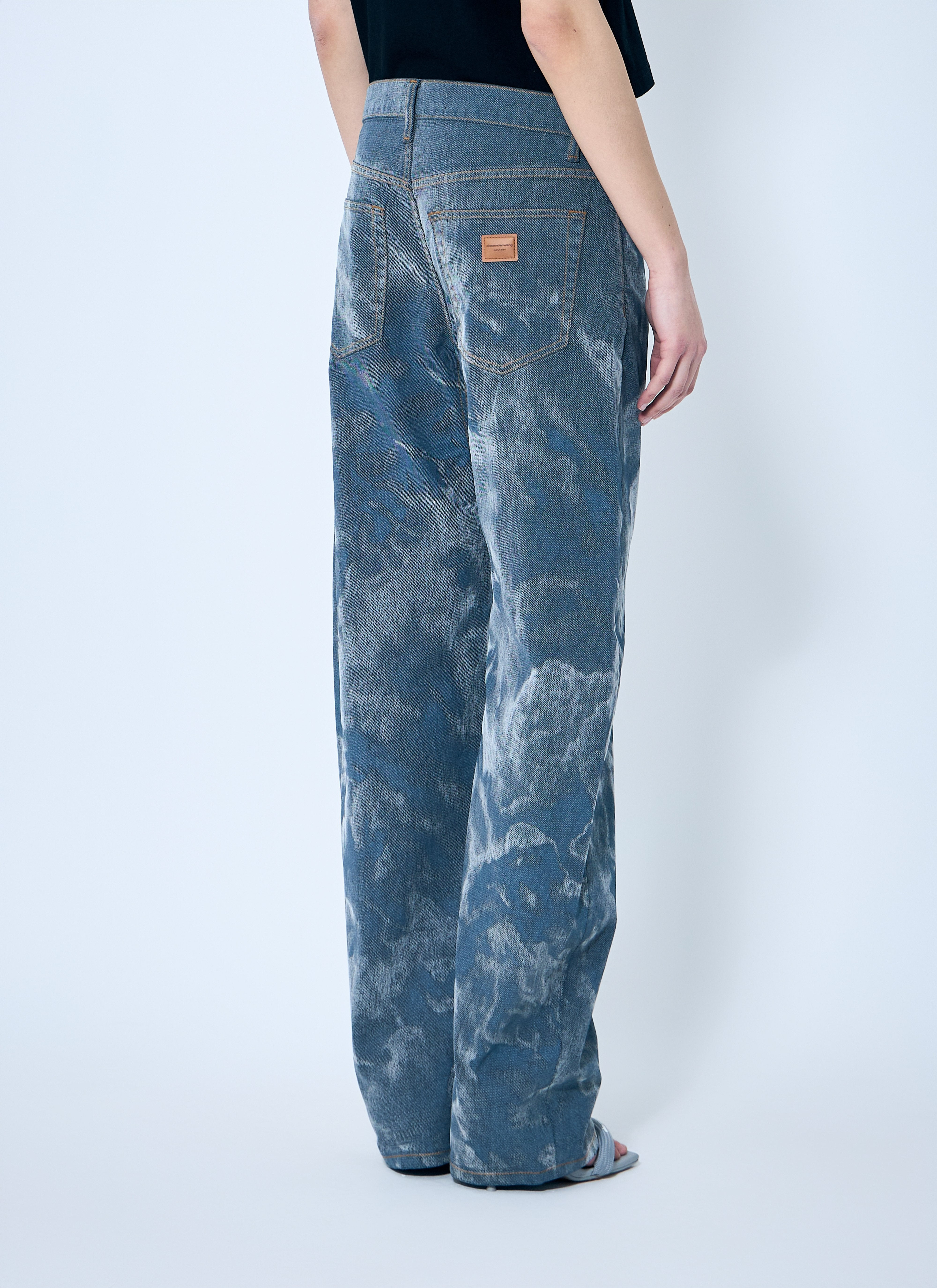Alexander Wang Women Low Rise Clouding Flocking Jeans - 4