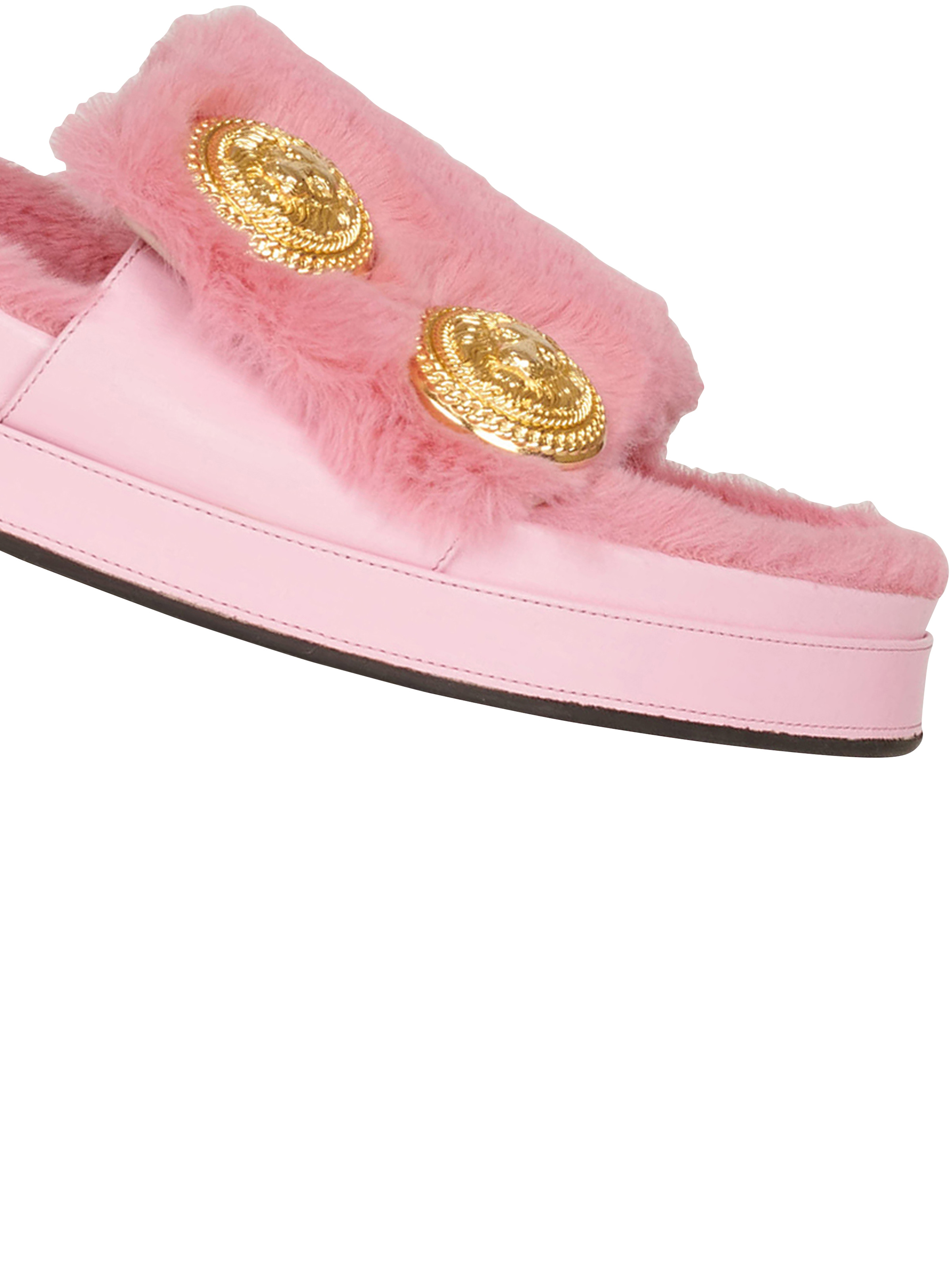 Faux fur Tam flat mules - 5