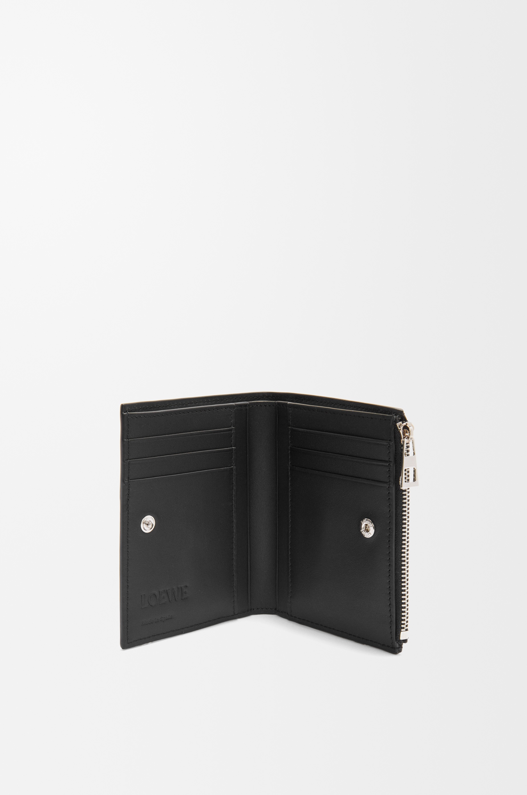 Slim compact wallet in shiny calfskin - 2