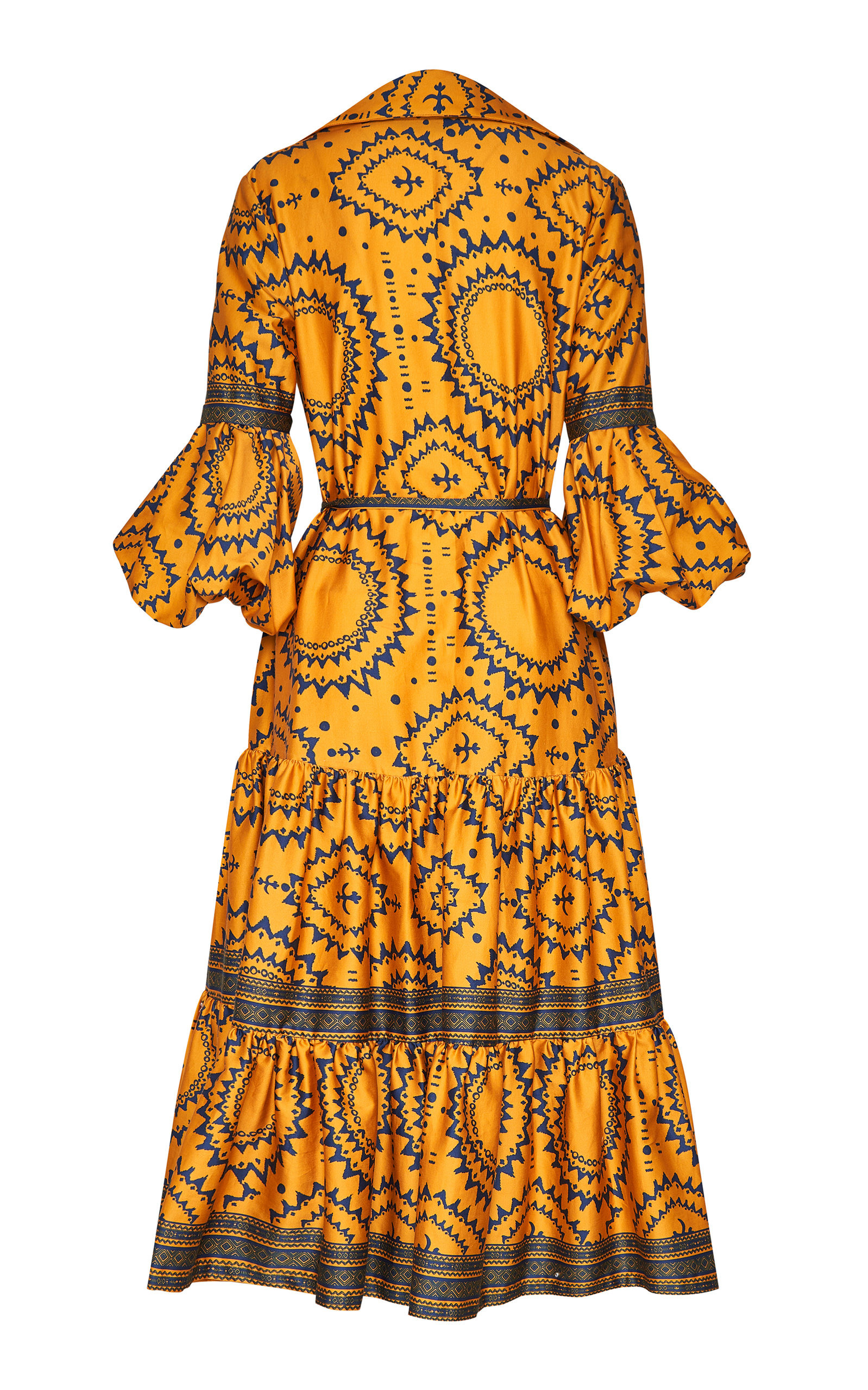 La Lindosa Cotton Poplin Midi Dress yellow - 3