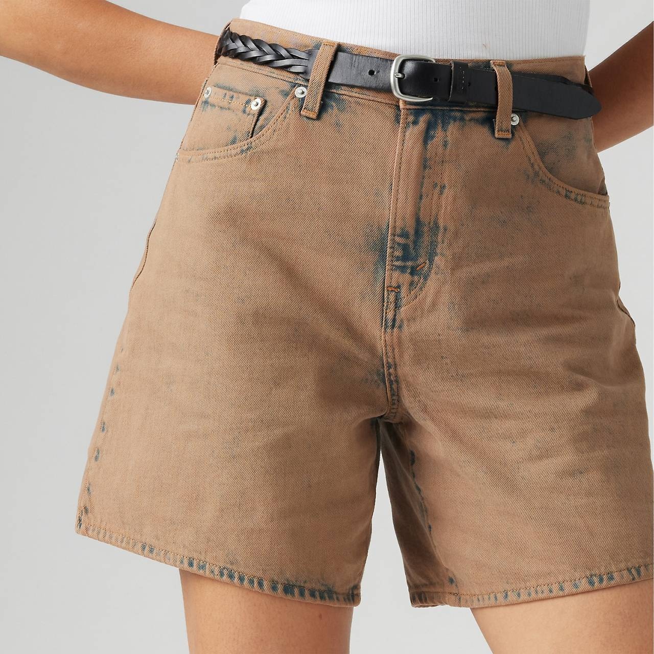 HIGH RISE BAGGY WOMEN'S SHORTS - 4