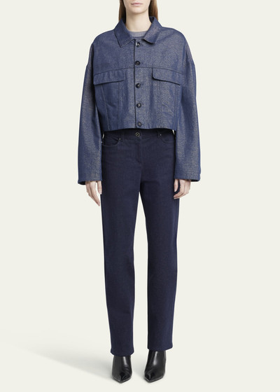 GIORGIO ARMANI Cropped Denim Jacket outlook