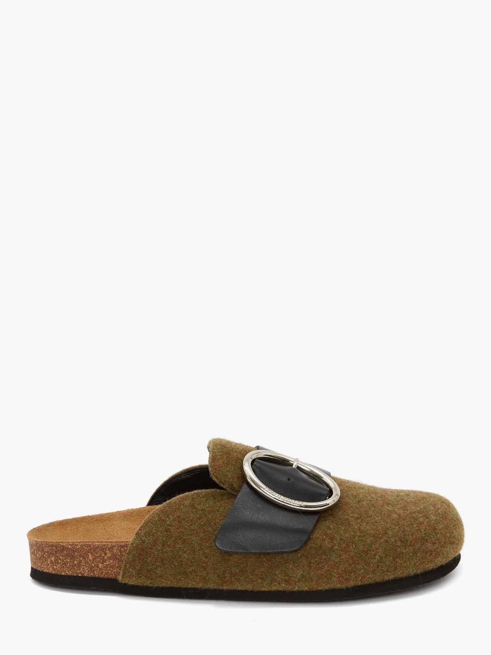 WOMEN’S FELT BUCKLE LOAFER MULES - 1