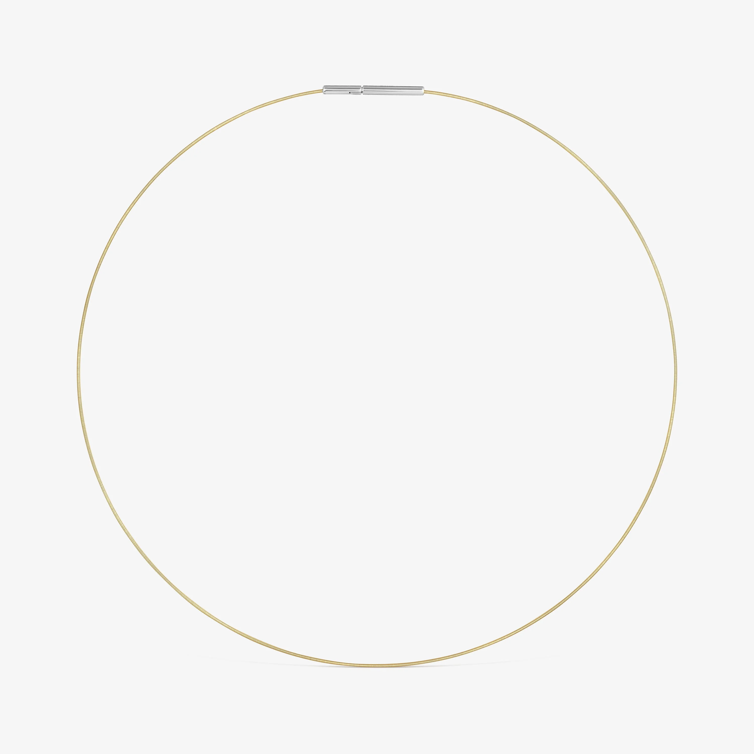 Mesh Tube 18K solid gold and steel Necklace - 1