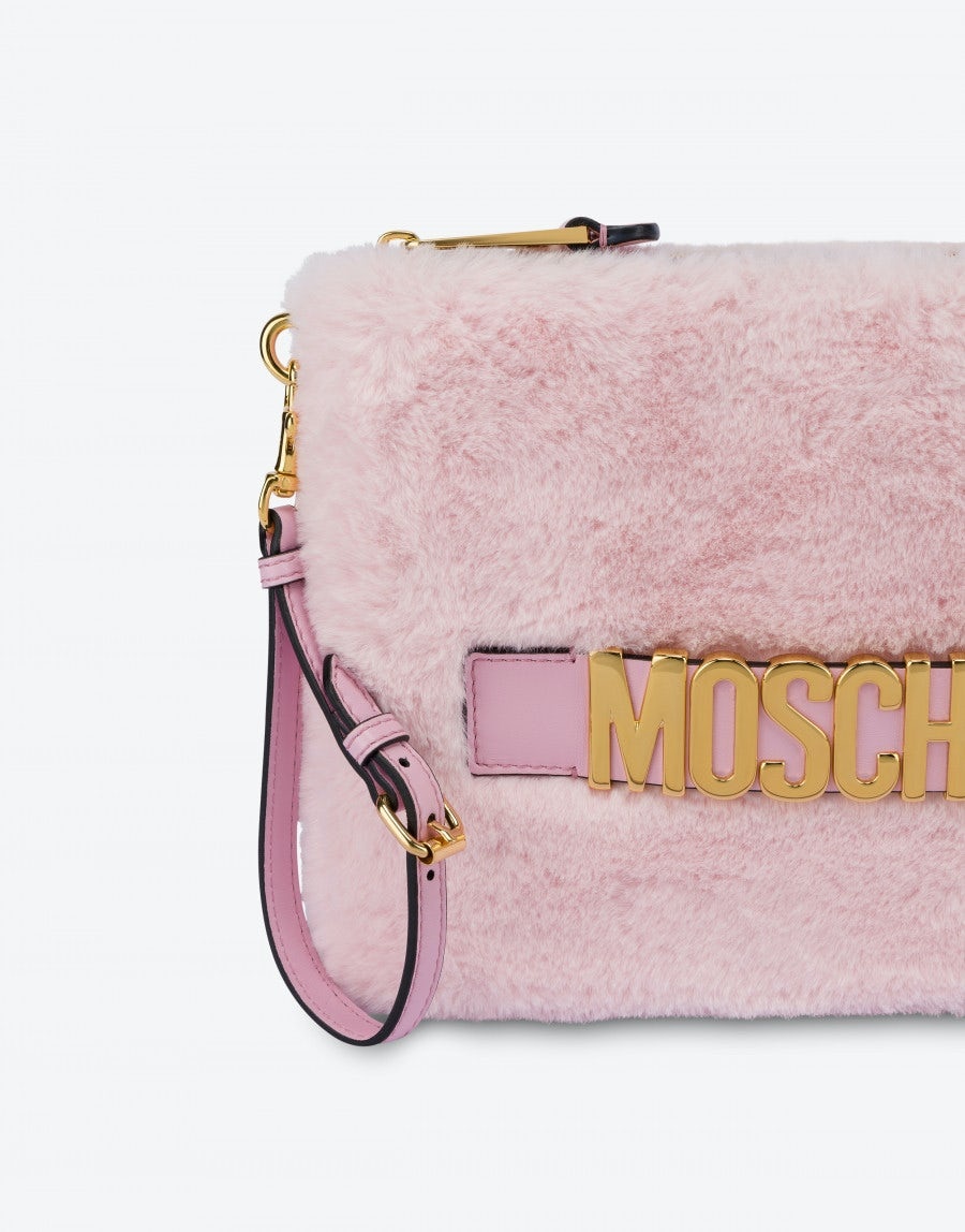 LETTERING LOGO FURRY CLUTCH - 4