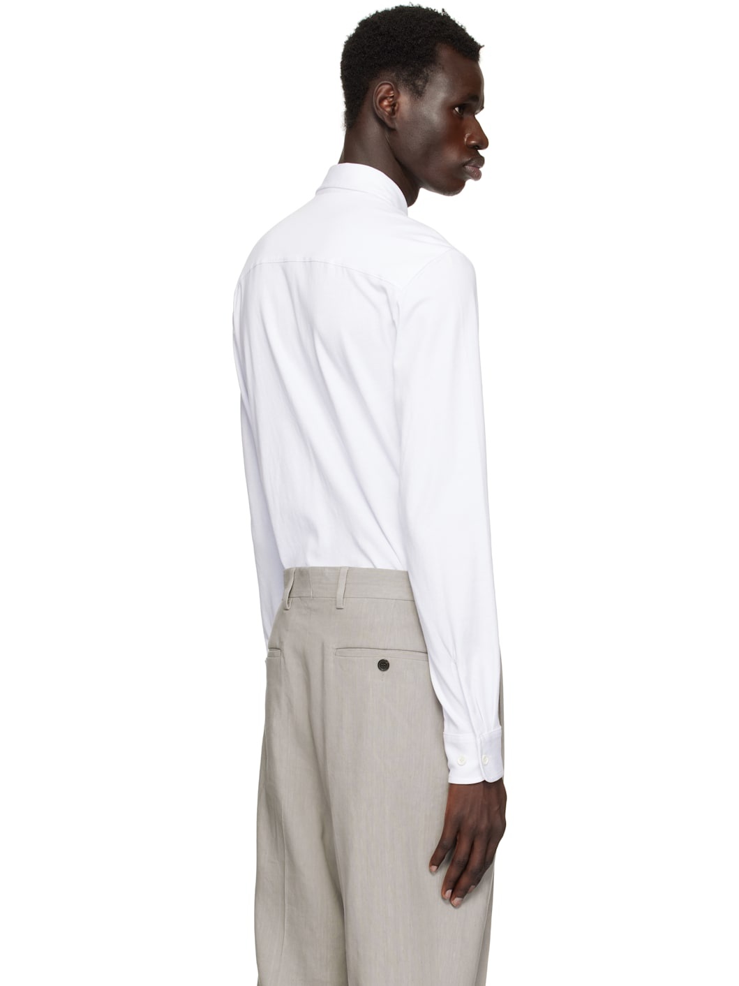 White Cotton Jersey Shirt - 3