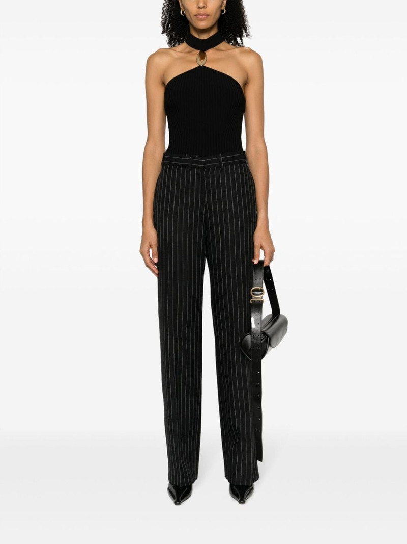 SIMKHAI halterneck ribbed-knit top outlook