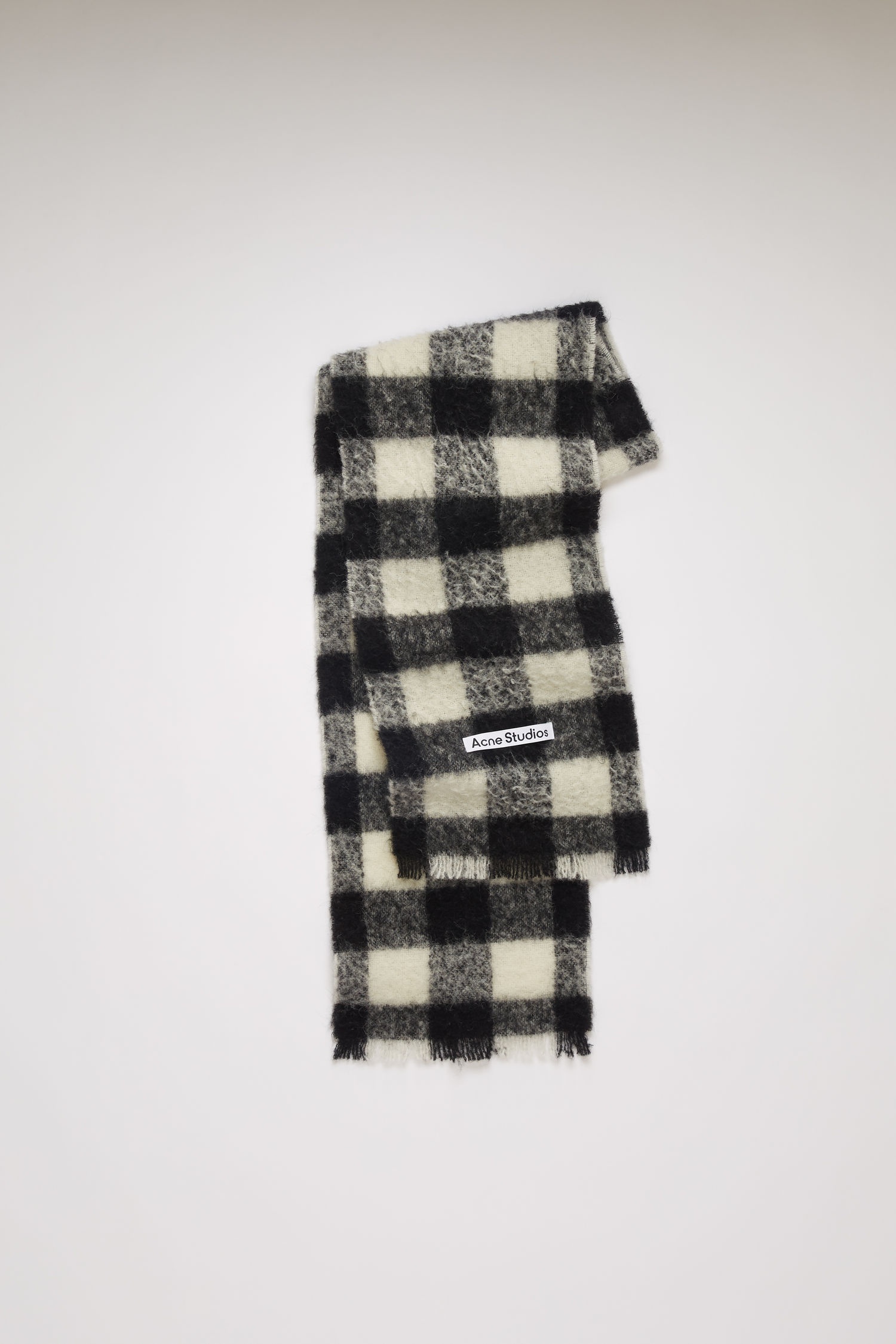 Checked scarf white/black - 1