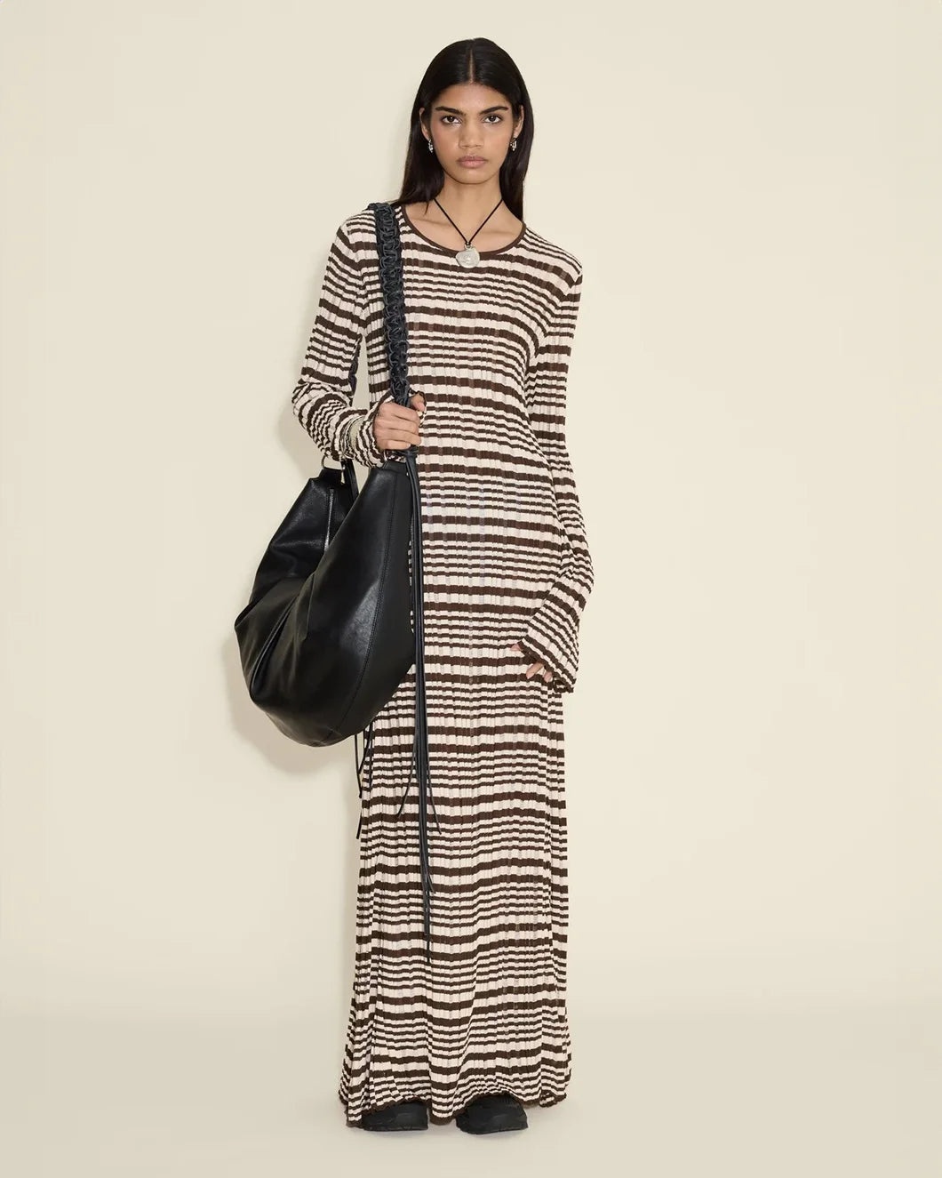 RIB STRIPE DRESS - 5