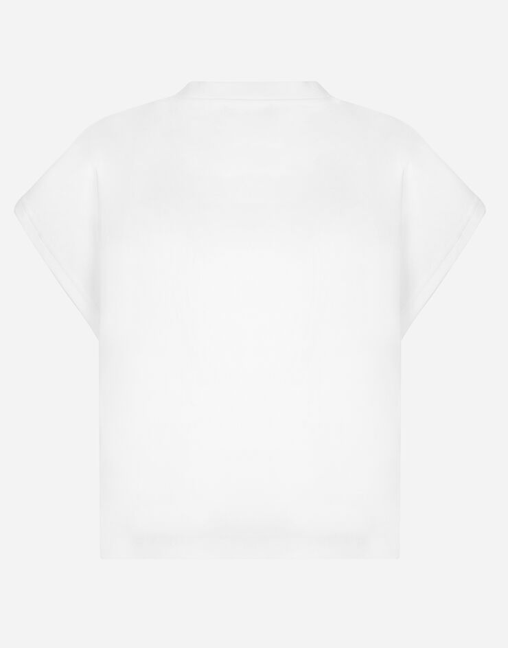 Jersey T-shirt with logo on neck - 2