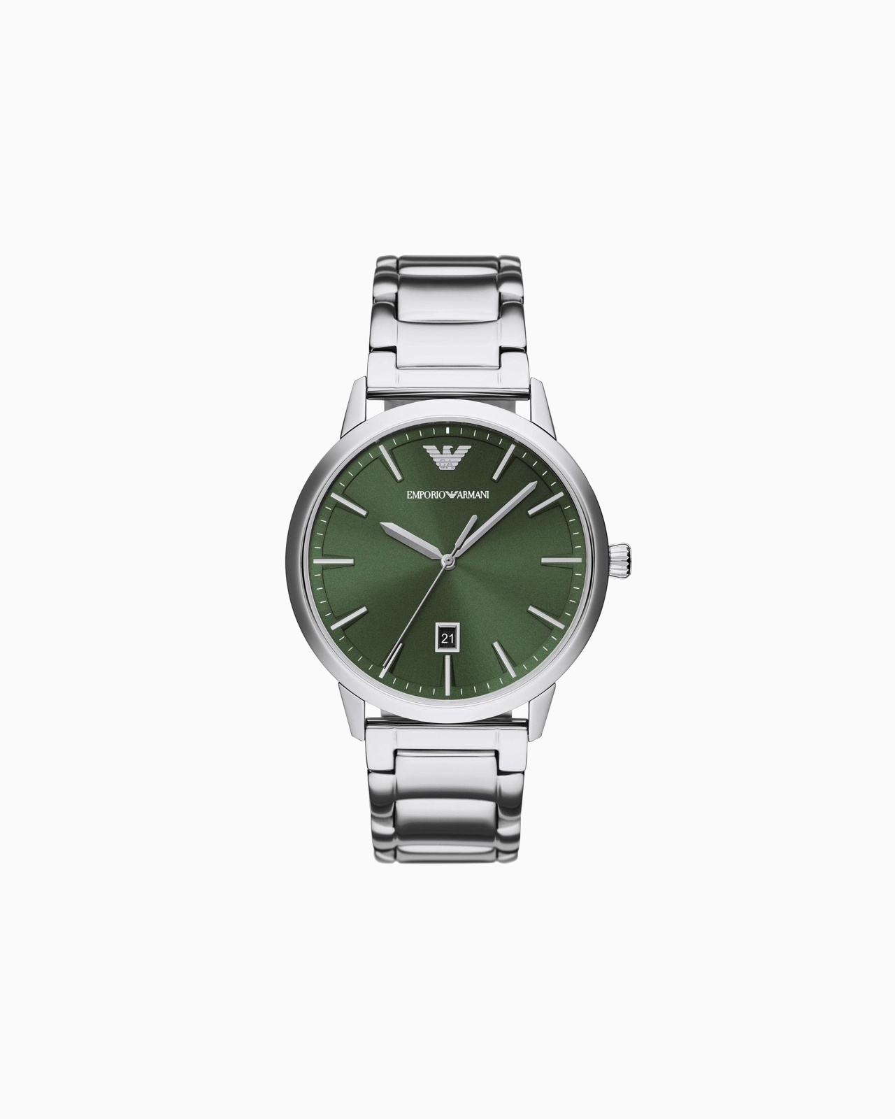 THREE-HAND DATE BLACK LEATHER WATCH - 1