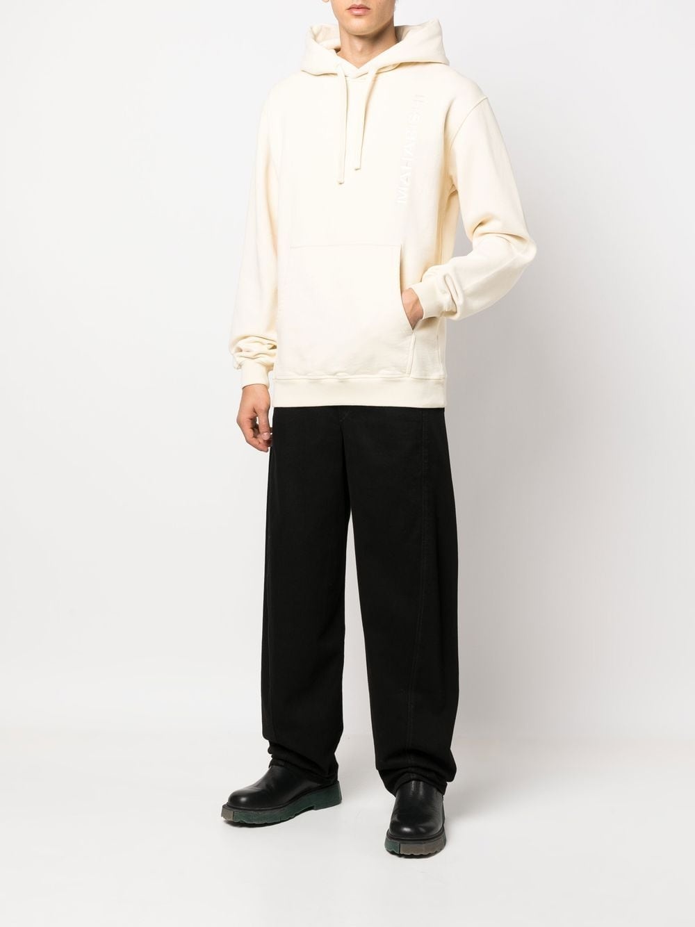 logo-embroidered hoodie - 2
