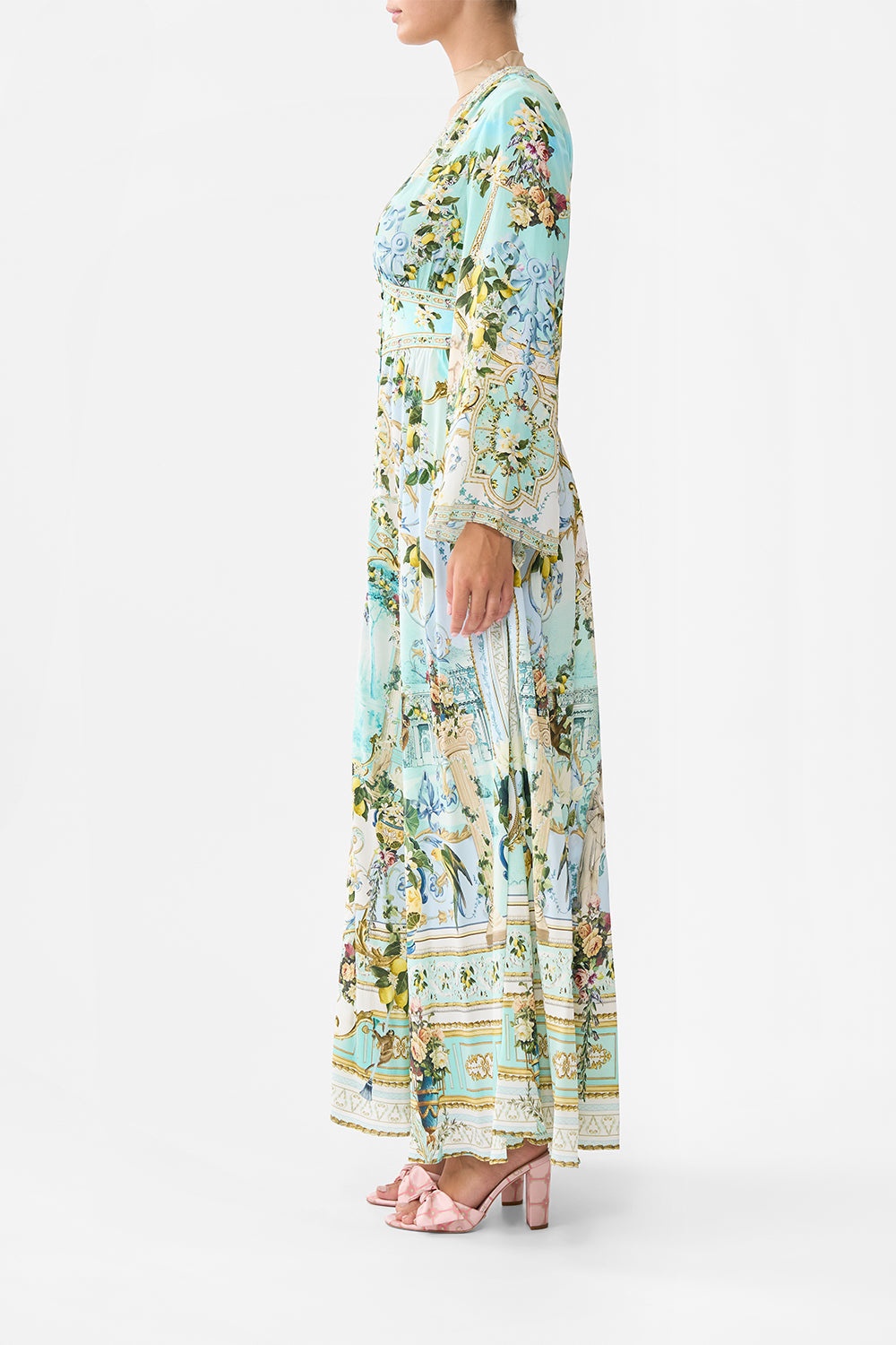 KIMONO SLEEVE DRESS WITH SHIRRING DETAIL - 9