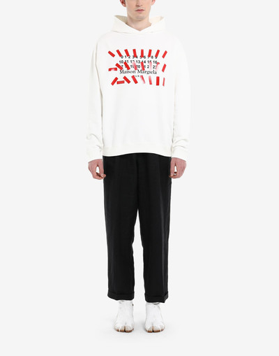 Maison Margiela Tape print oversized hoodie outlook