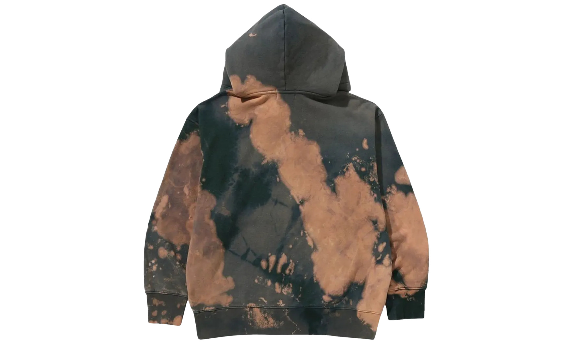 Tie Dye College Relaxed Fit Pullover Hoodie "Beige" - 2