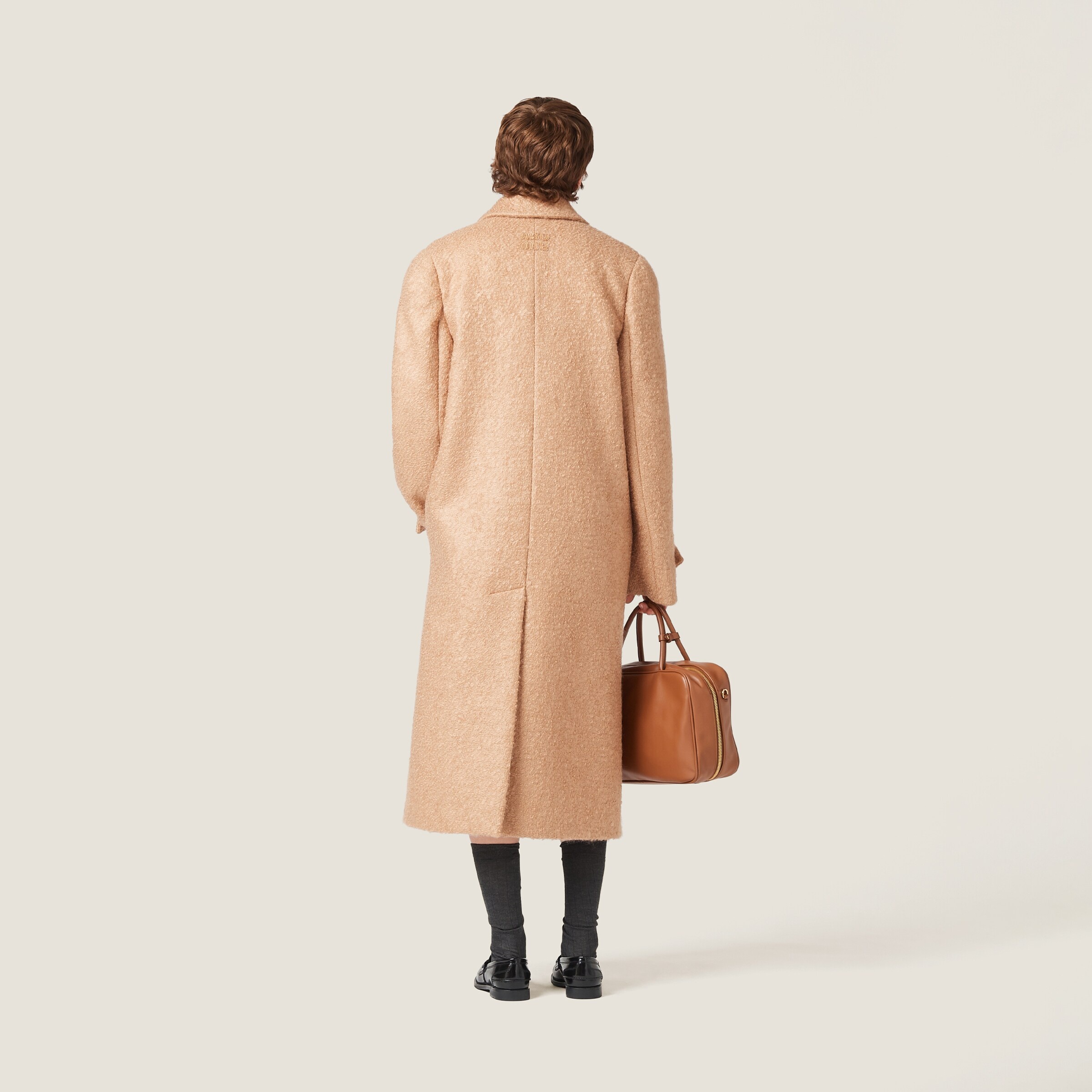 Padded single-breasted tweed coat - 3