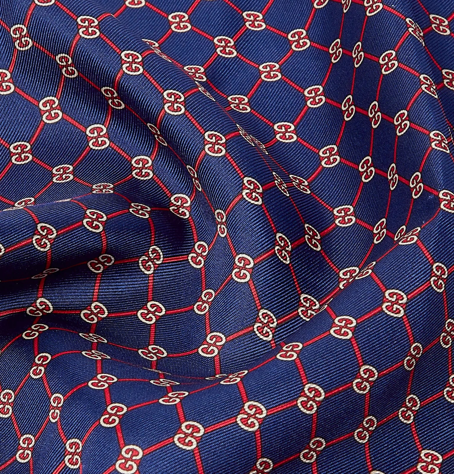 Logo-Print Silk-Twill Pocket Square - 2