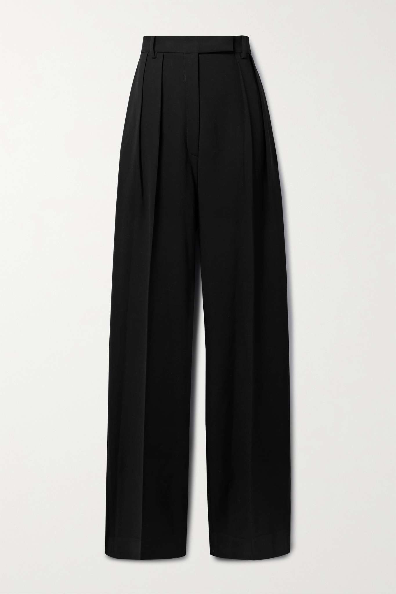 Cessie pleated woven wide-leg pants - 1