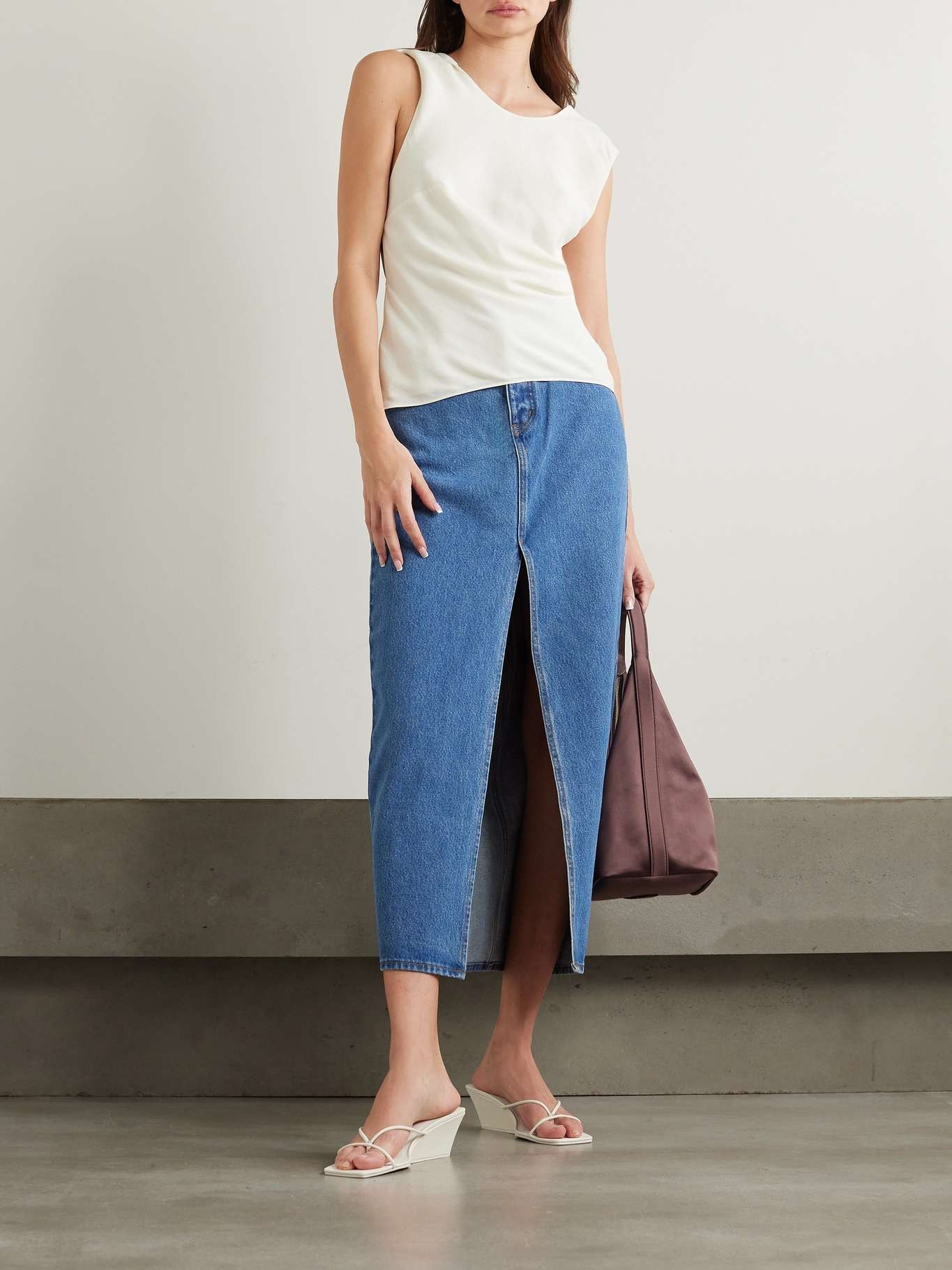 Organic denim maxi skirt - 2