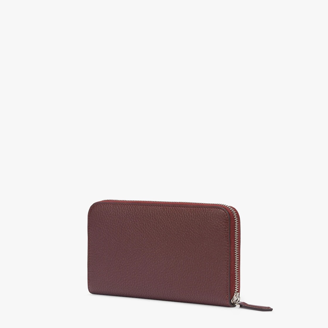 Wallet with zip. Organized into three gusseted compartments with eight card slots and a zip pocket.  - 2